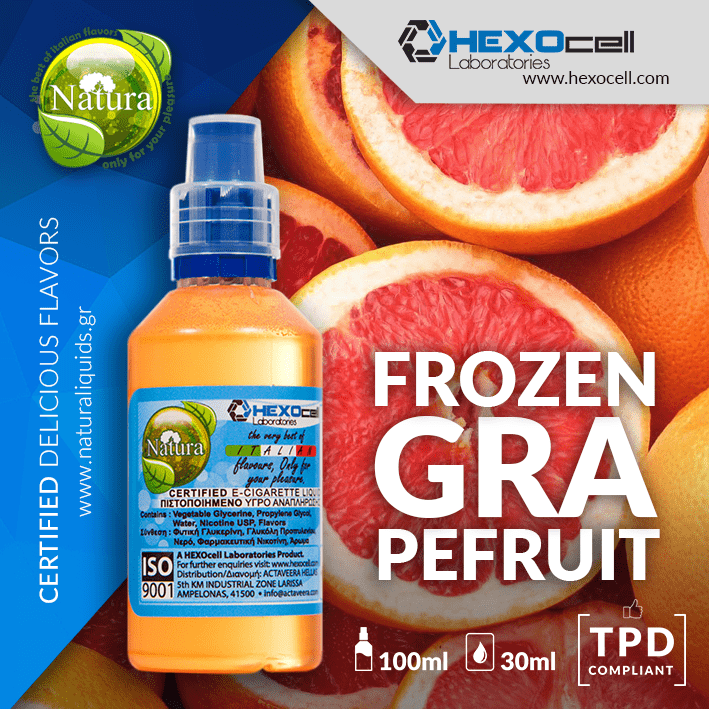 MIX & SHAKE - NATURA 30/60ML - FROZEN GRAPEFRUIT (ΓΡΑΝΙΤΑ ΓΚΡΕΙΠΦΡΟΥΤ)