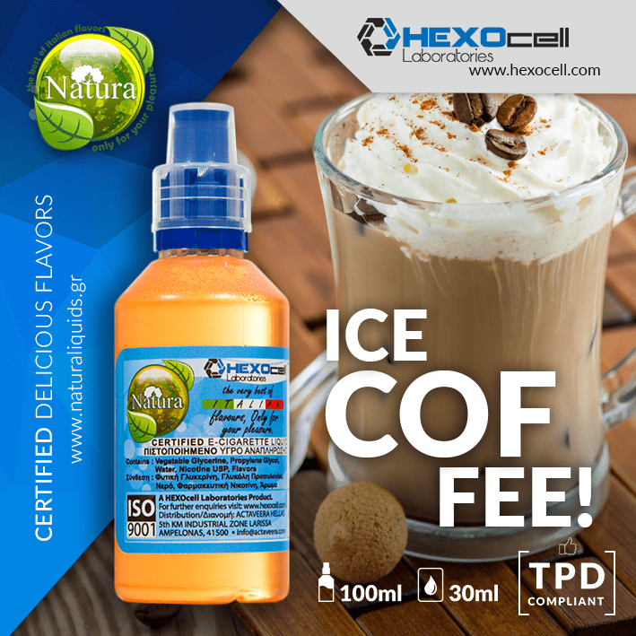 MIX & SHAKE - NATURA 30/60ML - ICE COFFEE! (ΠΑΓΩΜΕΝΟΣ ΚΑΦΕΣ)