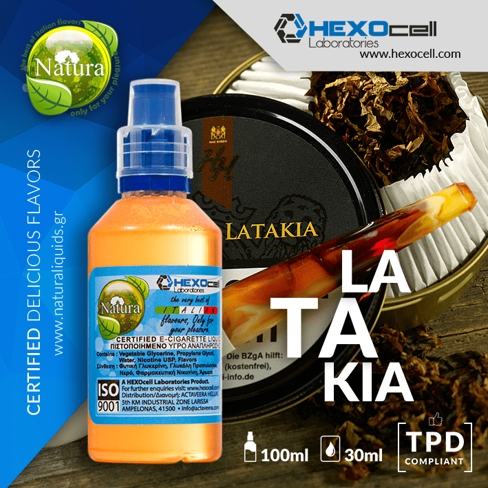 MIX & SHAKE - NATURA 30/60ML - LATAKIA (ΦΗΜΙΣΜΕΝΗ ΠΟΙΚΙΛΙΑ ΣΤΡΙΦΤΟΥ ΚΑΠΝΟΥ ΑΠΟ ΤΗ ΛΑΤΑΚΙΑ ΤΗΣ ΣΥΡΙΑΣ)