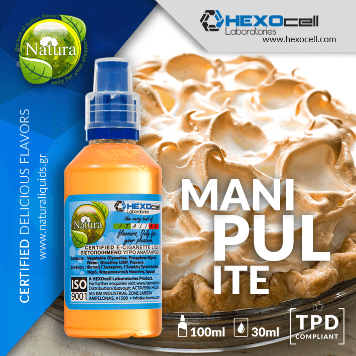 MIX & SHAKE - NATURA 30/60ML - MANI PULITE (ΜΗΛΟΠΙΤΑ ΜΕ ΜΑΡΕΓΚΑ)