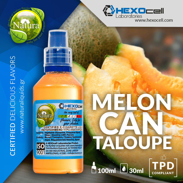 MIX & SHAKE - NATURA 30/60ML - MELON CANTALOUPE (ΠΕΠΟΝΙ ΚΑΝΤΑΛΟΥΠΕ)