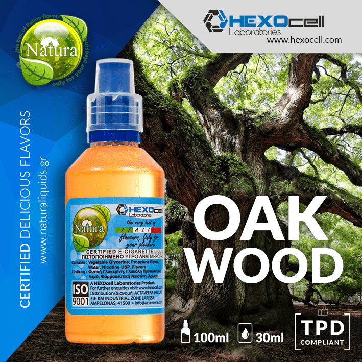 MIX & SHAKE - NATURA 30/60ML - OAK WOOD (ΞΥΛΟ ΒΕΛΑΝΙΔΙΑΣ)