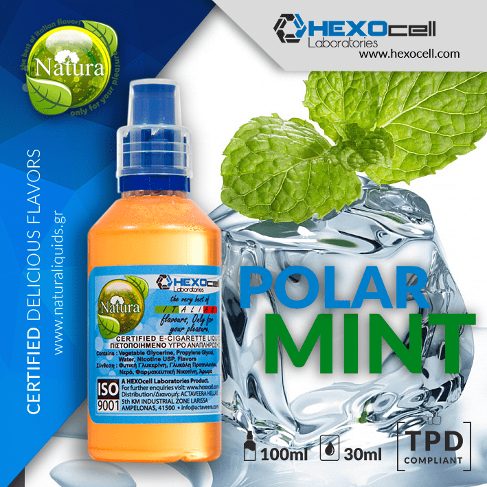 MIX & SHAKE - NATURA 30/60ML - POLAR MINT (ΔΡΟΣΕΡΗ ΜΕΝΤΑ & ΔΥΟΣΜΟΣ)