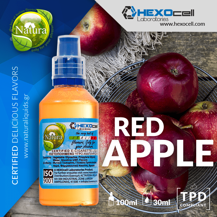 MIX & SHAKE - NATURA 30/60ML - RED APPLE (ΚΟΚΚΙΝΟ ΜΗΛΟ)