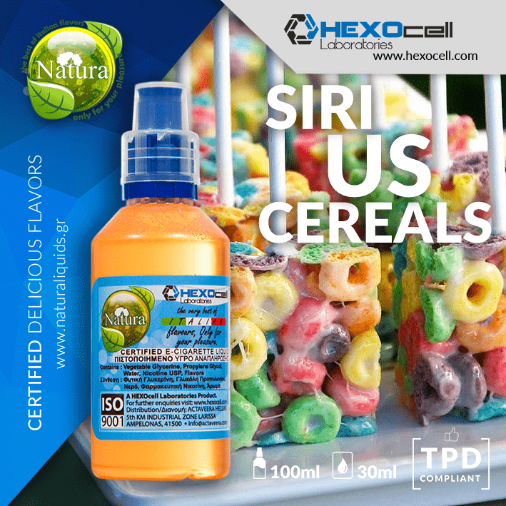 MIX & SHAKE - NATURA 30/60ML - SIRIUS CEREALS (ΔΗΜΗΤΡΙΑΚΑ, ΦΡΟΥΤΑ & ΓΑΛΑ)