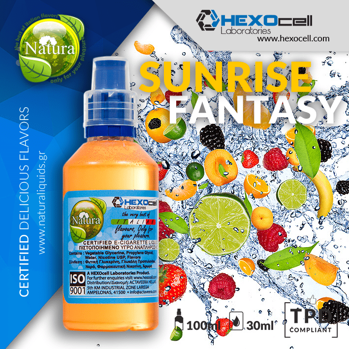 MIX & SHAKE - NATURA 30/60ML - SUNRISE FANTASY (ΜΟΥΡΑ, ΜΠΑΝΑΝΑ & ΜΕΝΤΑ)