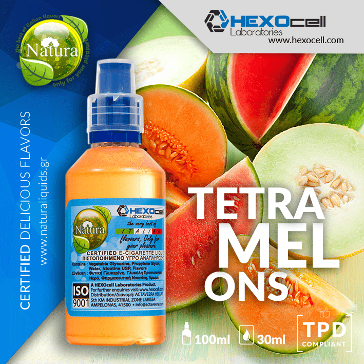 MIX & SHAKE - NATURA 30/60ML - TETRAMELONS (ΤΕΣΣΕΡΑ ΕΙΔΗ ΠΕΠΟΝΙΩΝ ΚΑΙ ΚΑΡΠΟΥΖΙΩΝ)