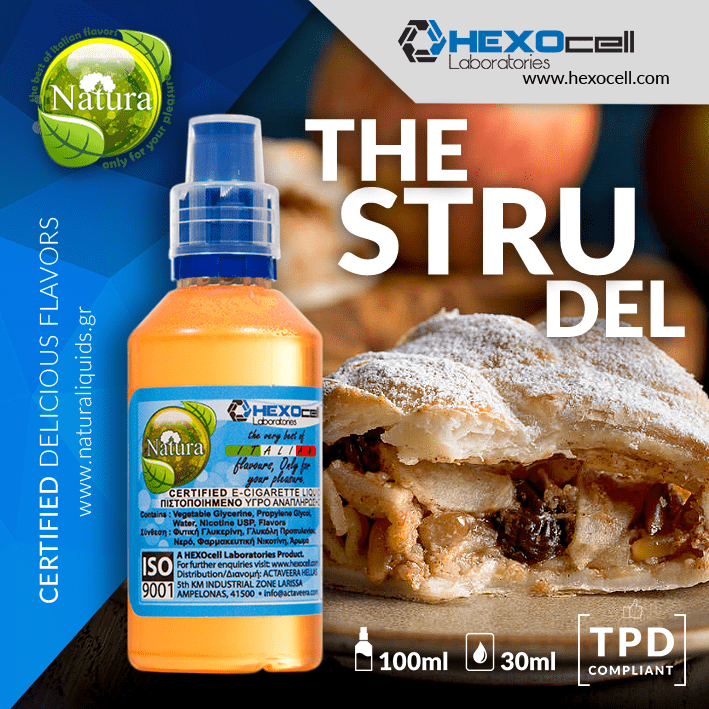 MIX & SHAKE - NATURA 30/60ML - THE STRUDEL! (ΣΤΡΟΥΝΤΕΛ ΜΗΛΟΥ)