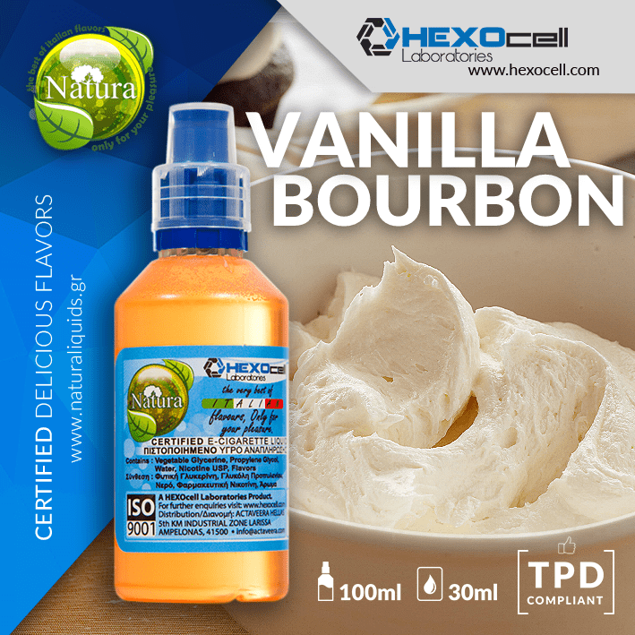 MIX & SHAKE - NATURA 30/60ML - VANILLA BOURBON (ΚΛΑΣΙΚΗ ΒΑΝΙΛΙΑ ΜΠΕΡΜΠΟΝ ΜΑΔΑΓΑΣΚΑΡΗΣ)