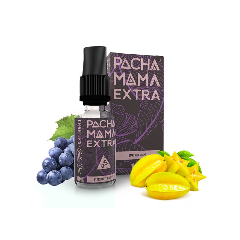 MIX & SHAKE - CHARLIE'S CHALK DUST 10/20ML PACHA MAMA EXTRA STARFRUIT GRAPE (ΤΡΟΠΙΚΗ ΓΛΥΚΟΞΙΝΗ ΚΑΡΑΜΠΟΛΑ/ΣΤΑΦΥΛΙ)