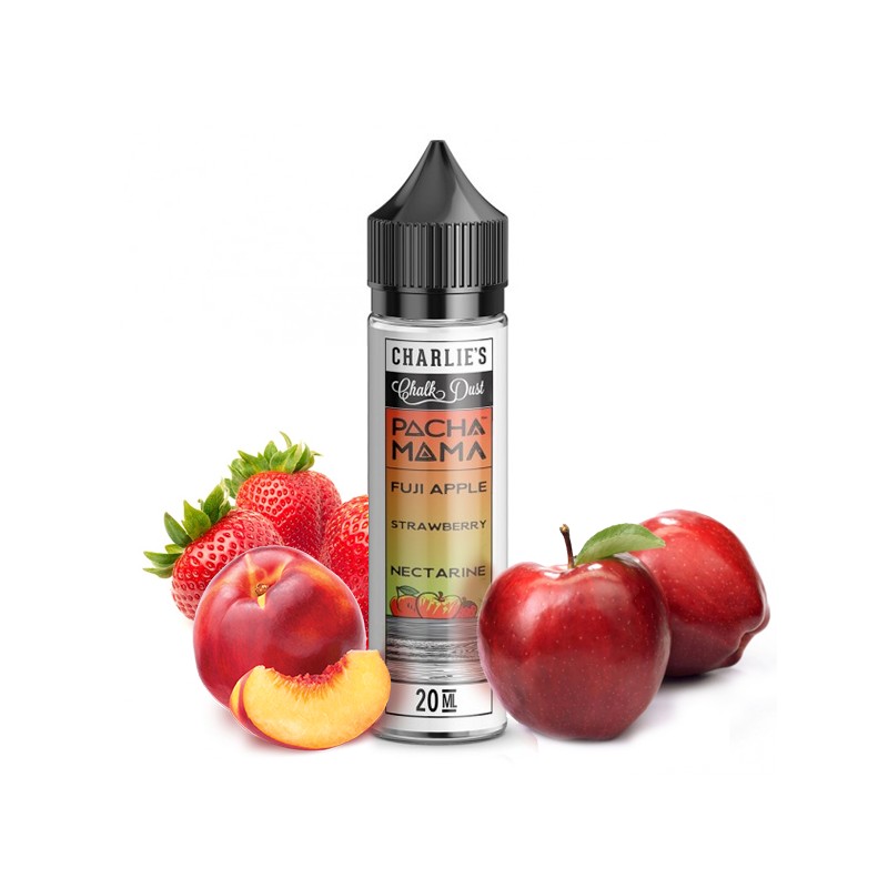 MIX & SHAKE - CHARLIE'S CHALK DUST 20/60ML PACHA MAMA FUJI APPLE STRAWBERRY NECTARINE (ΜΗΛΟ ΦΟΥΤΖΙ/ΦΡΑΟΥΛΑ/ΝΕΚΤΑΡΙΝΙ)