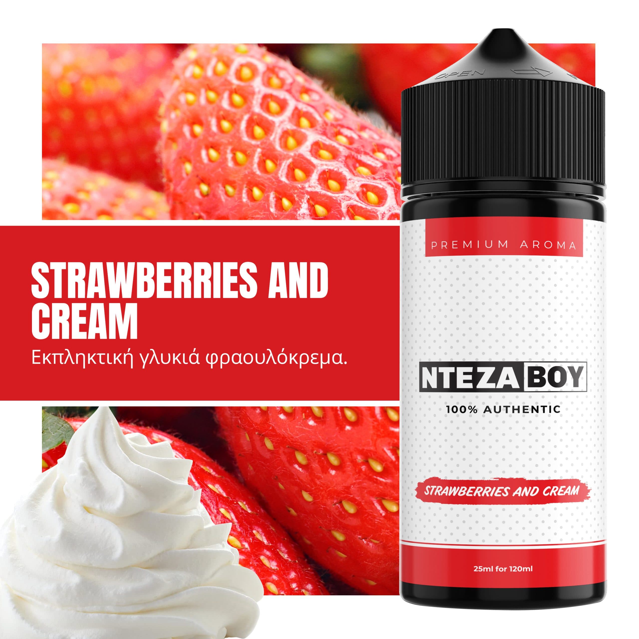 MIX & SHAKE - FLAVOURIST 25/120ML - DEJAVU STRAWBERRIES AND CREAM (ΦΡΑΟΥΛΑ & ΚΡΕΜΑ)