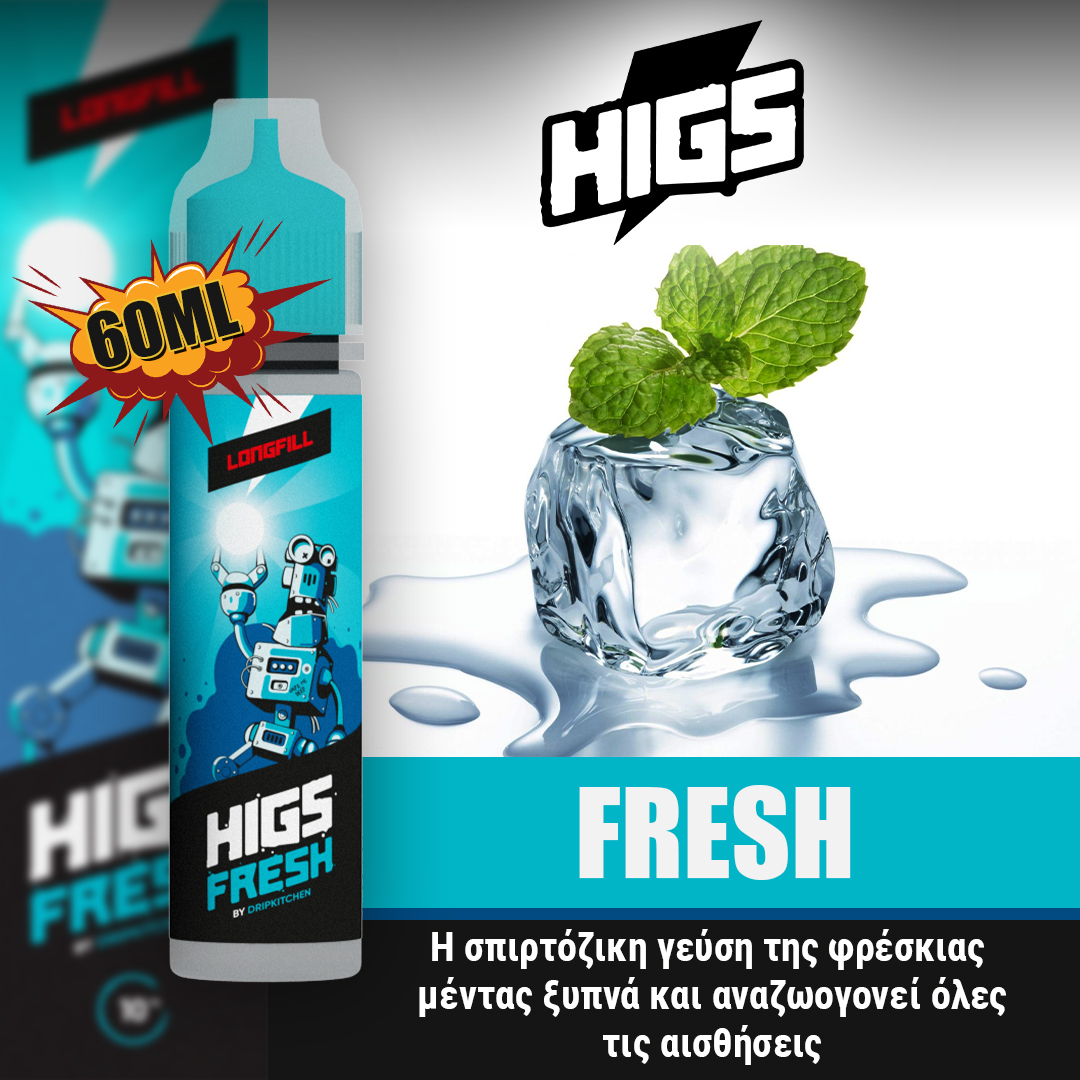 MIX & SHAKE - HIGS 10/60ML FRESH (ΜΕΝΤΑ)