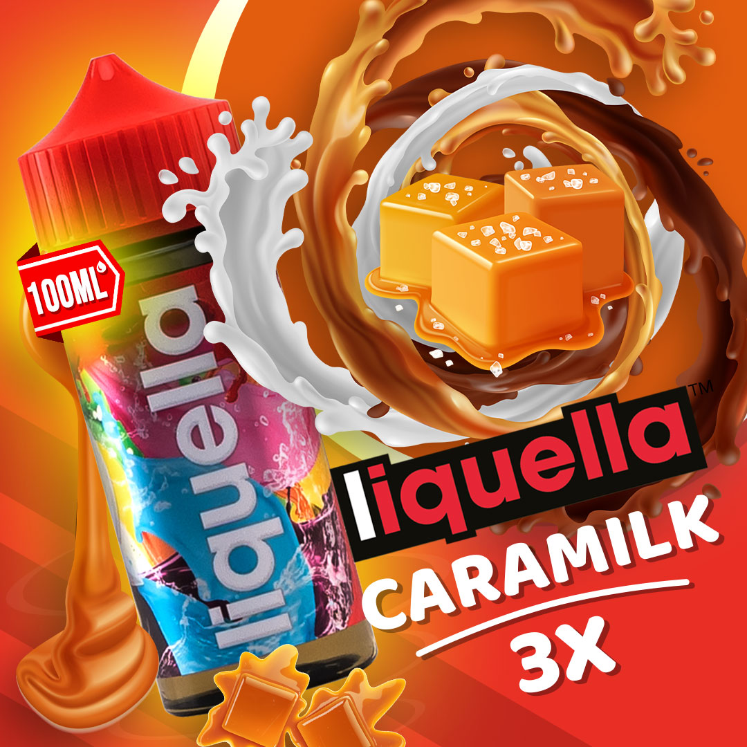 MIX & SHAKE - LIQUELLA 50/80ML - CARAMILK 3X (ΖΕΣΤΟ ΓΑΛΑ & ΤΡΙΠΛΗ ΚΑΡΑΜΕΛΑ)