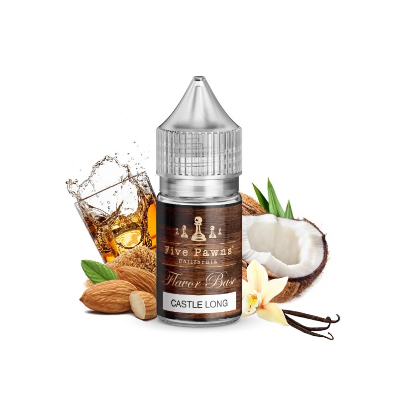 MIX & SHAKE - FIVE PAWNS 10/30ML CASTLE LONG (ΜΠΕΡΜΠΟΝ/ΚΑΠΝΙΣΜΕΝΗ ΚΑΡΥΔΑ/ΑΜΥΓΔΑΛΟ/ΜΑΥΡΗ ΖΑΧΑΡΗ/ΒΑΝΙΛΙΑ) * TPD *