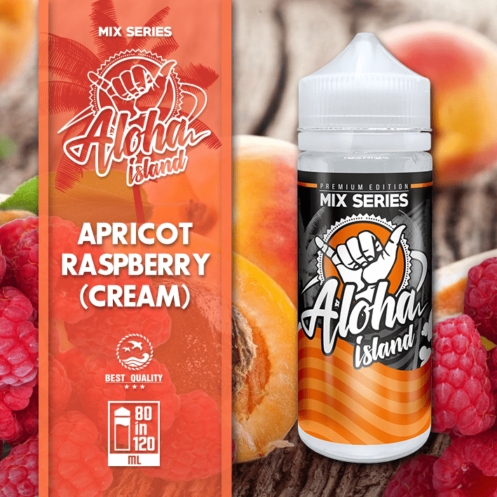 MIX & SHAKE - ALOHA ISLAND 80/120ML APRICOT-RASPBERRY ( CREAM ) * TPD *