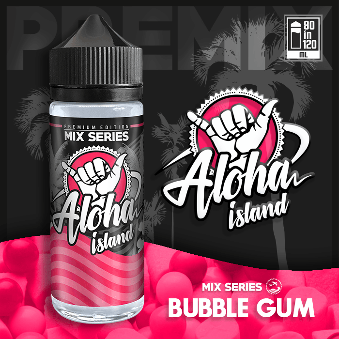 MIX & SHAKE - ALOHA ISLAND 80/120ML BUBBLEGUM * TPD *