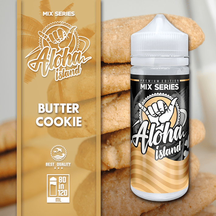 MIX & SHAKE - ALOHA ISLAND 80/120ML BUTTER COOKIE * TPD *