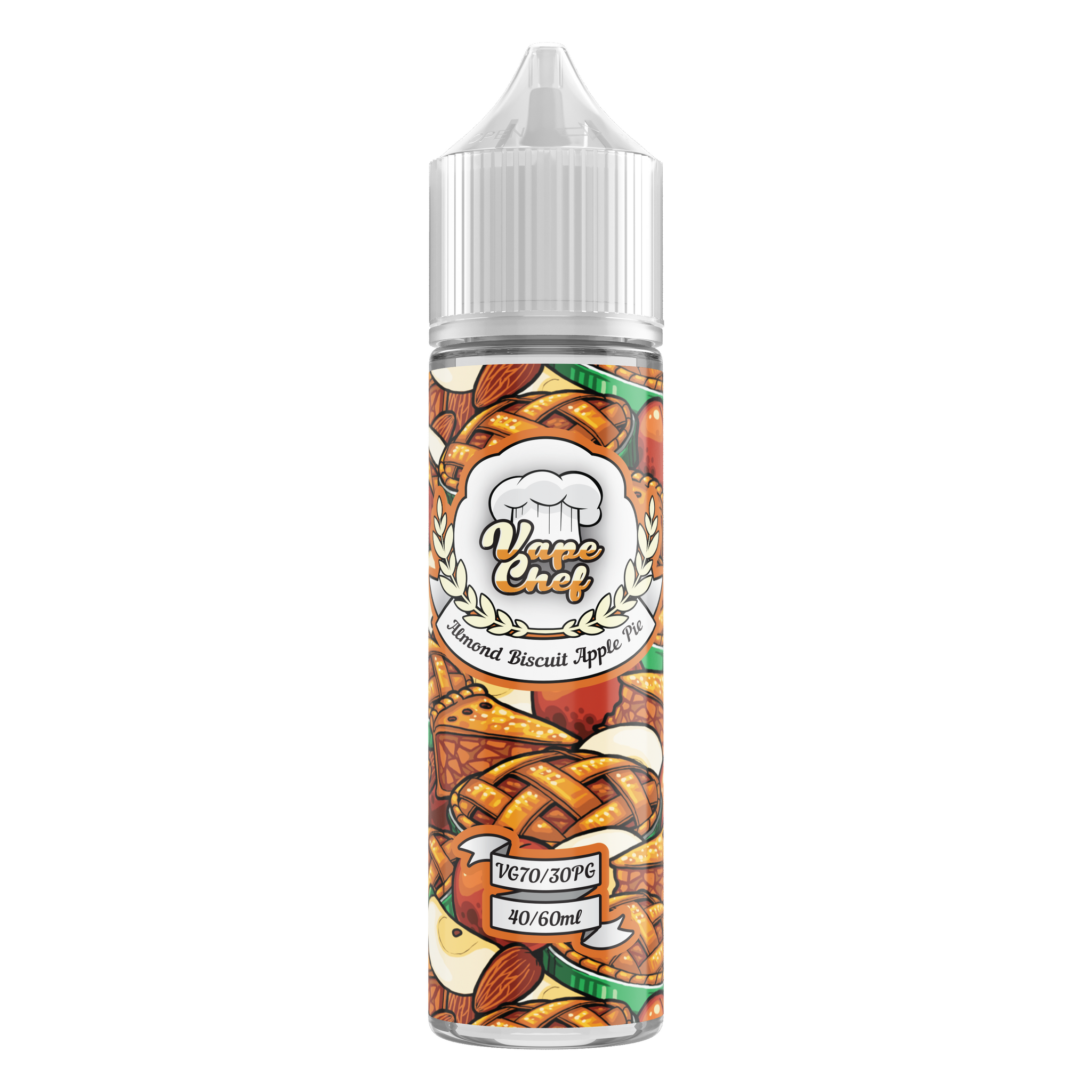 MIX & SHAKE - VAPE CHEF 40/60ML ALMOND BISCUIT APPLE PIE * TPD *
