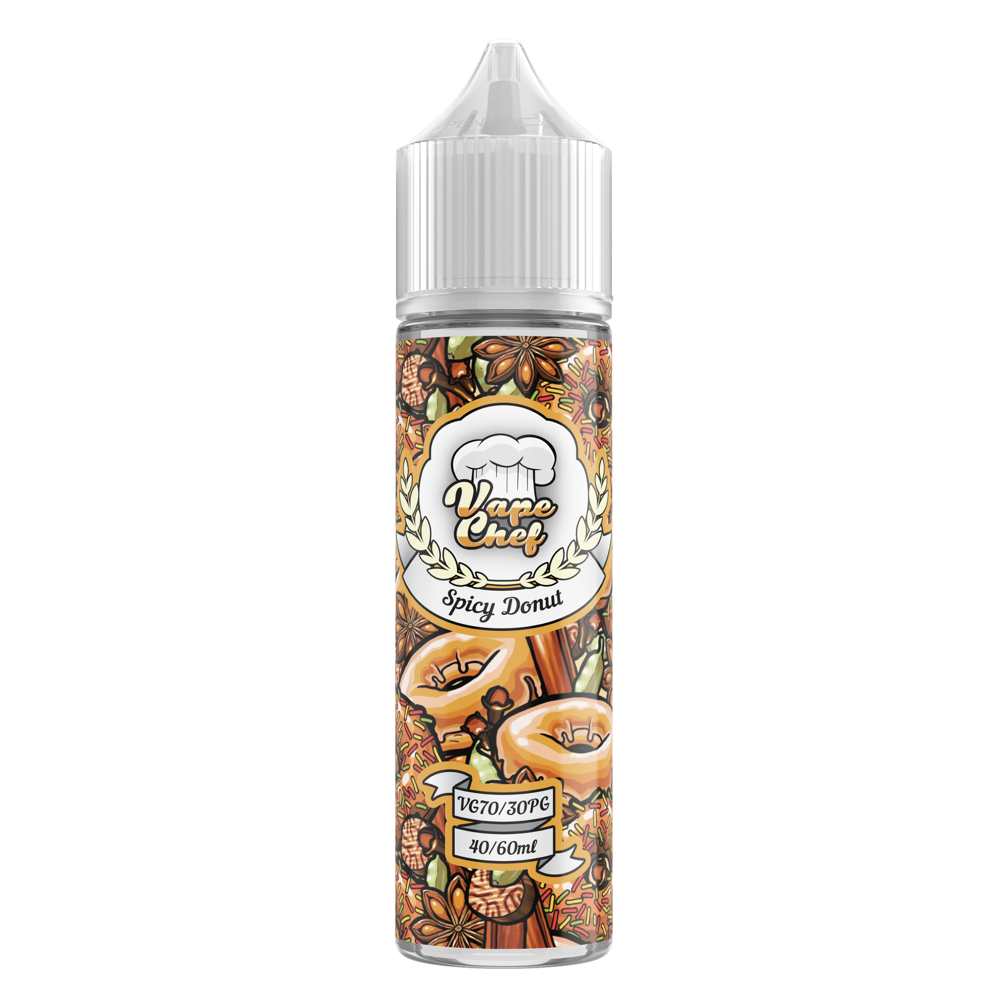 MIX & SHAKE - VAPE CHEF 40/60ML SPICY DONUT * TPD *