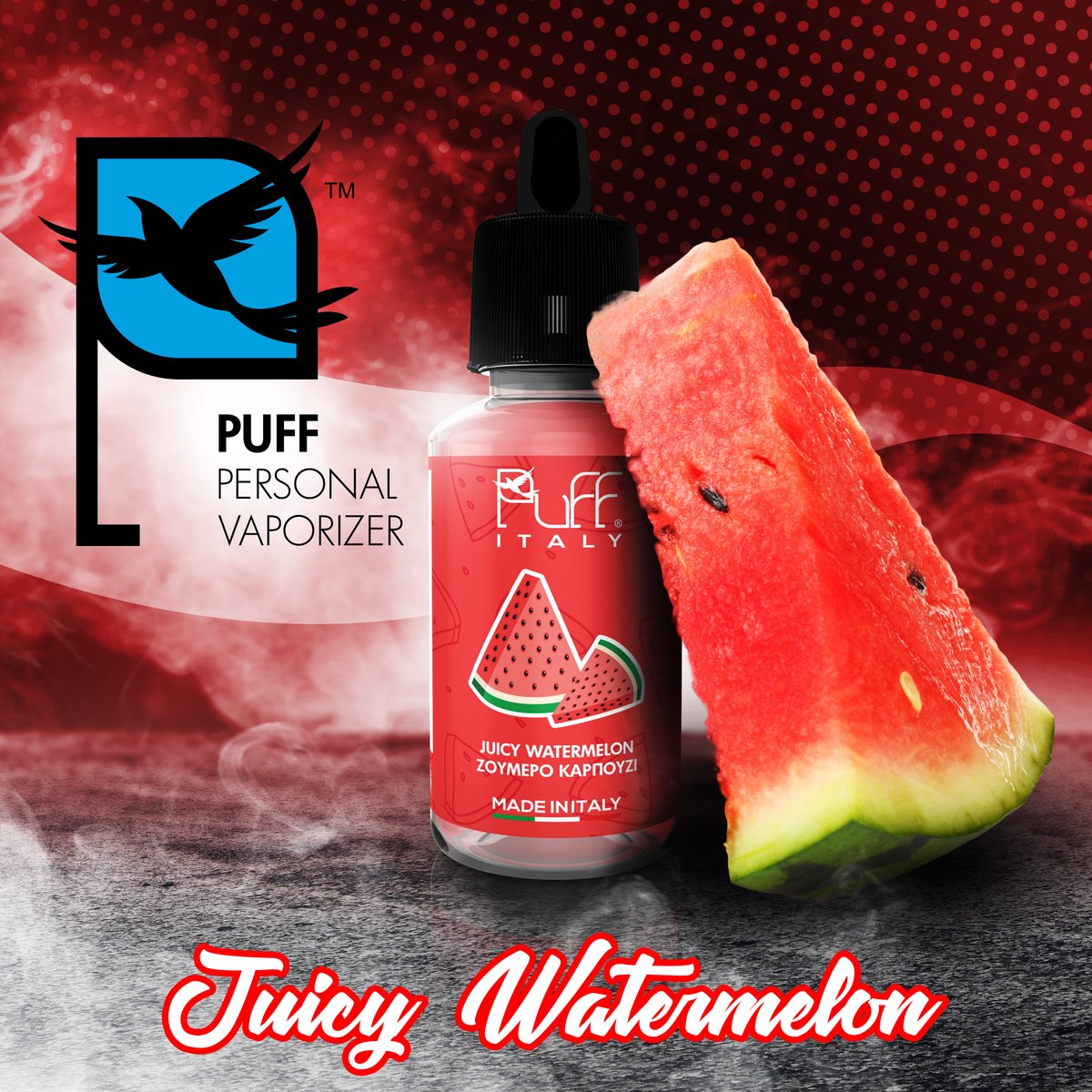 MIX & SHAKE - PUFF ITALY 40/50ML - ΖΟΥΜΕΡΟ ΚΑΡΠΟΥΖΙ ( JUICY WATERMELON ) - * TPD *