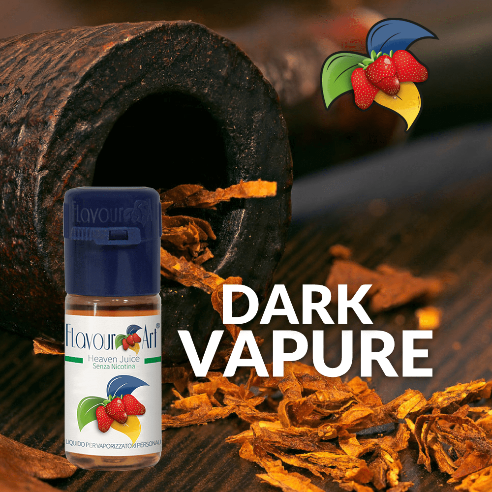 ELIQUID - 10ML - FLAVOURART ITALY - DARK VAPURE ( ΣΚΟΥΡΟΣ ΚΑΠΝΟΣ & ΚΑΚΑΟ ) 18mg