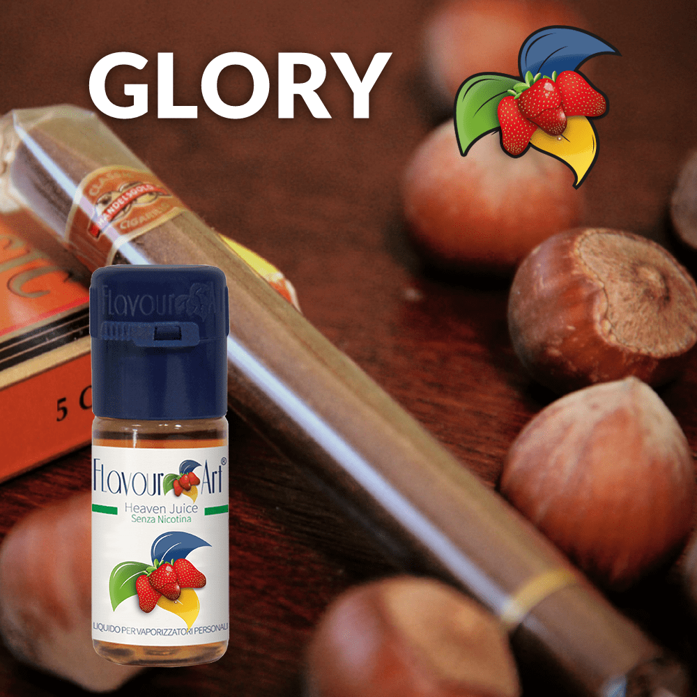 ELIQUID - 10ML - FLAVOURART ITALY - GLORY ( ΑΠΑΛΟΣ ΚΑΠΝΟΣ & ΞΗΡΟΙ ΚΑΡΠΟΙ ) 0mg