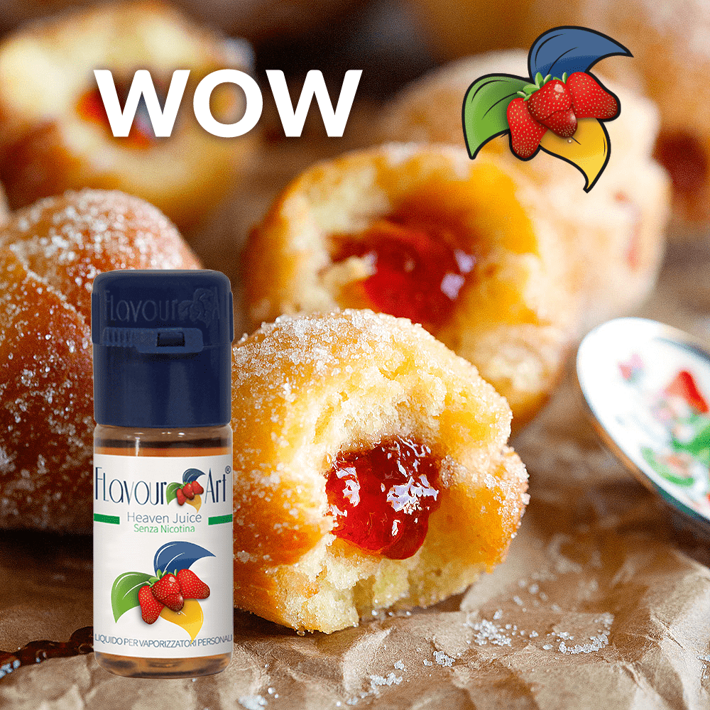 ELIQUID - 10ML - FLAVOURART ITALY - WOW ( ΝΤΟΝΑΤ & ΚΟΚΚΙΝΑ ΦΡΟΥΤΑ ) 0mg