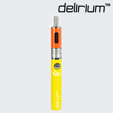 KIT - Kanger Aerotank Mow & delirium Cell 1300mAh Μπαταρία ( Μεταβλητή Ροή Αέρα eGo / eVod APV Kit - ΚΙΤΡΙΝΟ )