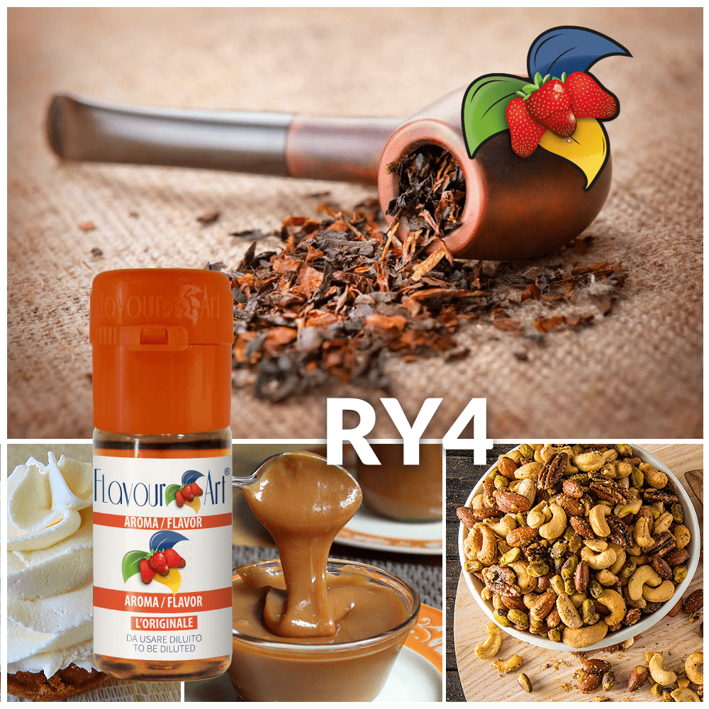 D.I.Y. - ΑΡΩΜΑ - 10ML - FLAVOURART ITALY - RY4 - ΚΑΡΑΜΕΛΩΜΕΝΟΣ ΚΑΠΝΟΣ & ΒΑΝΙΛΙΑ - 3.5%