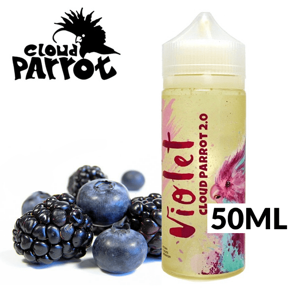 MIX & SHAKE - CLOUD PARROT 50/60ML VIOLET ( FRESH BLUEBERRY & BLACKBERRY ) * TPD *