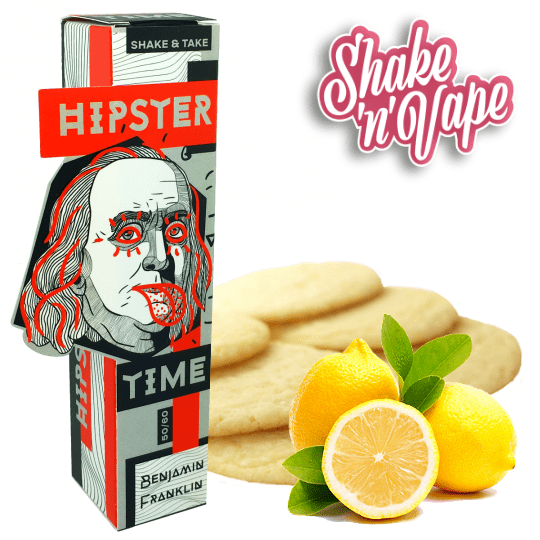 MIX & SHAKE - HIPSTER TIME 50/60ML - BENJAMIN FRANKLIN ( LEMON COOKIES ) - * TPD *