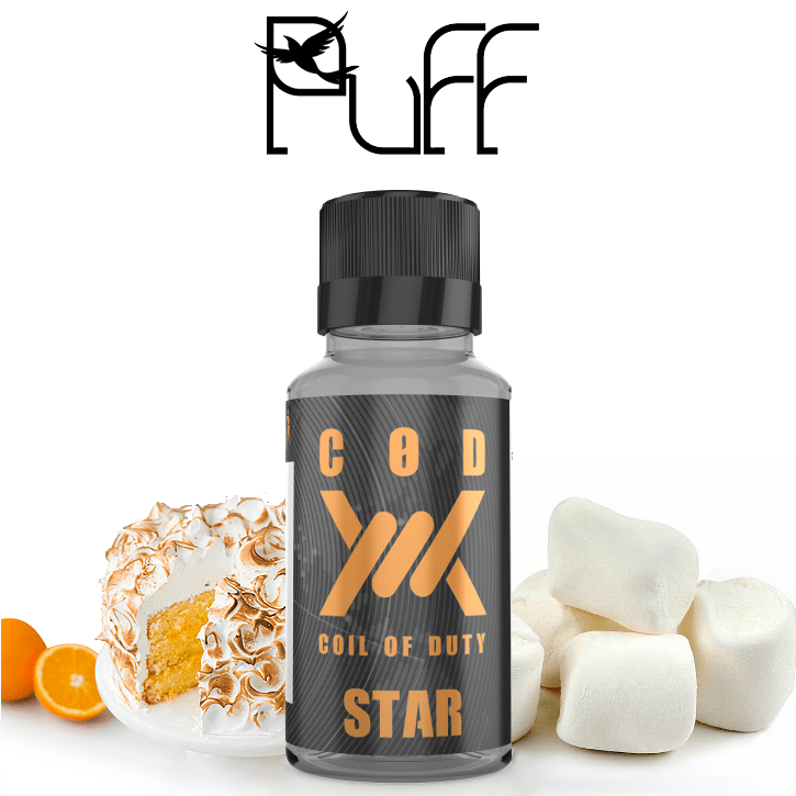 D.I.Y. - ΑΡΩΜΑ - 15ML - PUFF COMPACT SPECIAL - STAR ( MERINGUE, MARSHMALLOW, VANILLA CREAM & CITRUS ) - 15ML