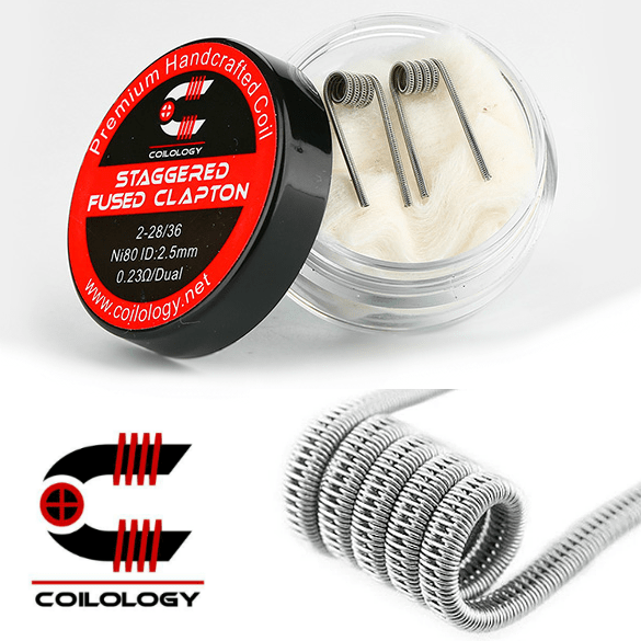 ΑΤΜΟΠΟΙΗΤΗΣ - 2x ΕΤΟΙΜΗ ΑΝΤΙΣΤΑΣΗ COILOLOGY - STAGGERED FUSED CLAPTON Ni80 2.5MM ( 2x28GA + 36GA )( 0.23 ohm/DUAL )