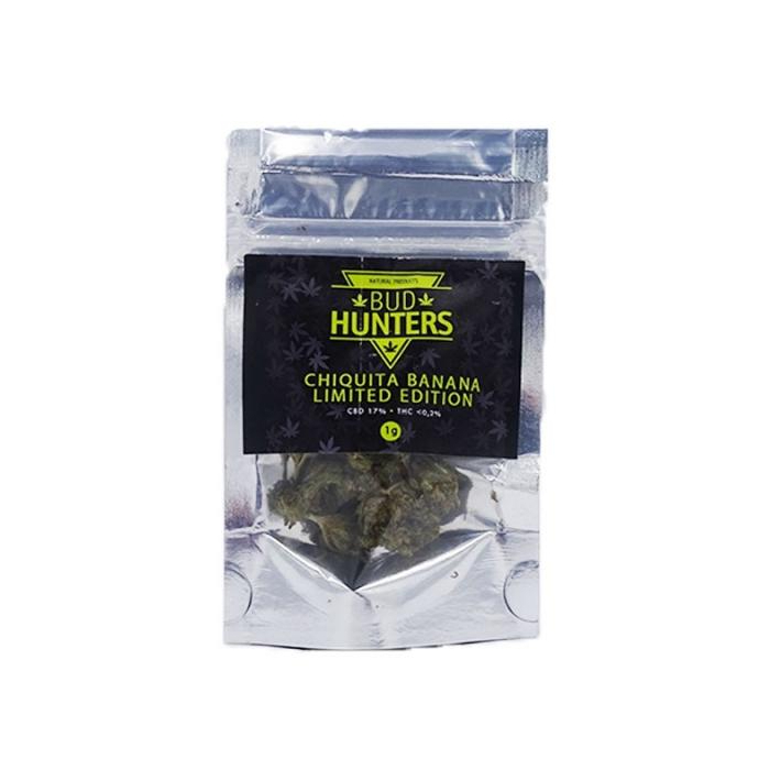 CBD - ΑΝΘΟΣ - BUD HUNTERS - CHIQUITA BANANA L.E. (ΓΛΥΚΟ/ΠΙΠΕΡΑΤΟ/ΜΠΑΝΑΝΑ) - 1γρ, 17% CBD