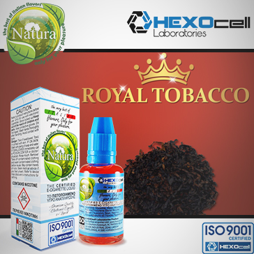 30ml ROYAL TOBACCO 9mg eLiquid (With Nicotine, Medium) - Natura eLiquid by HEXOcell